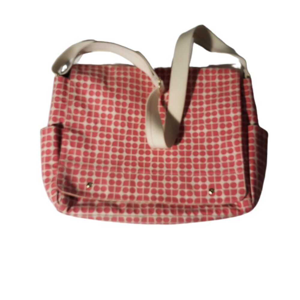 Kate Spade Pink Adjustable Strap Bottom Studs Inner Pockets Diaper Shoulder Bag - Picture 6 of 10